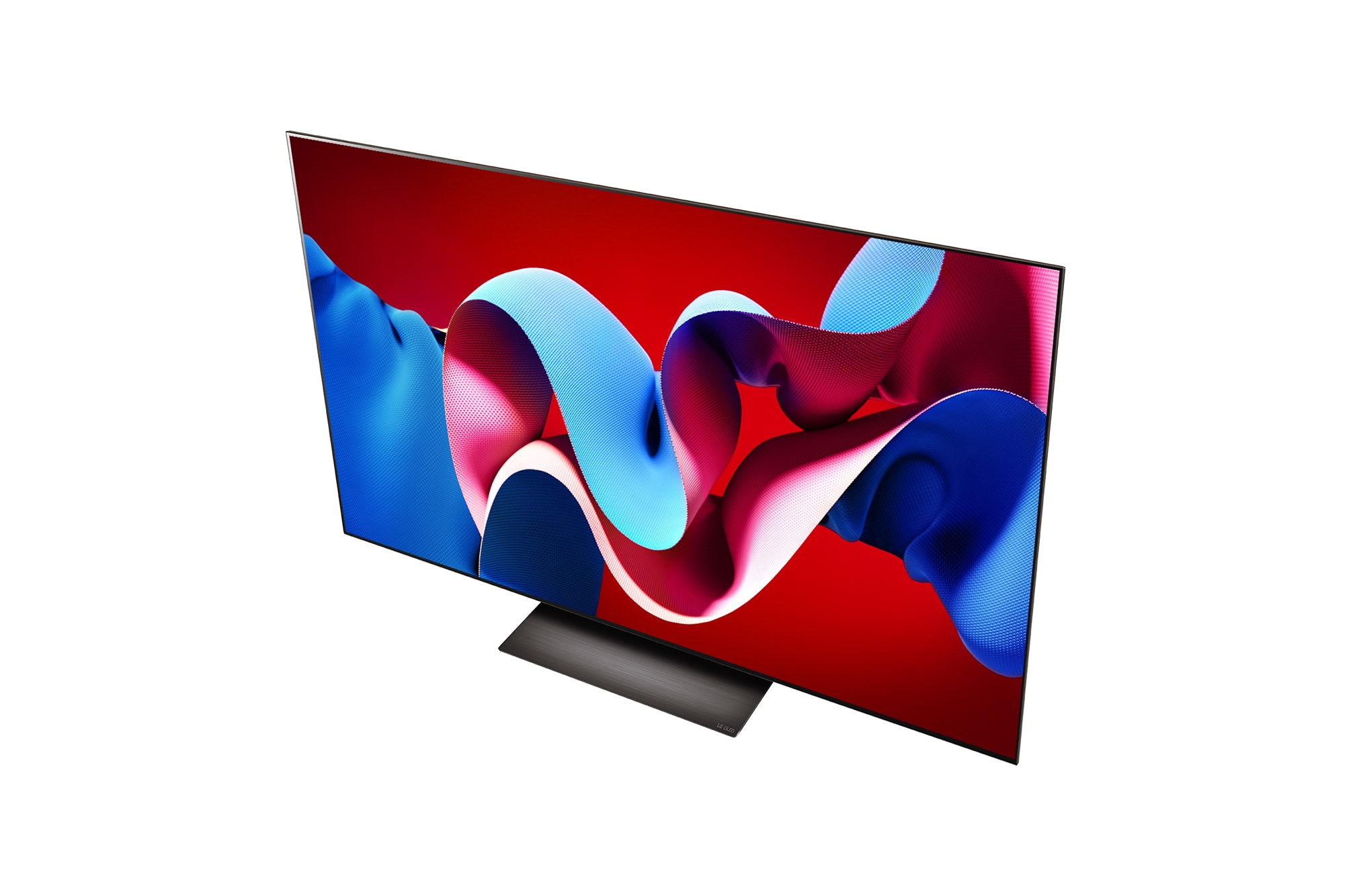 Angled view of LG OLED evo TV, OLED C4 from above