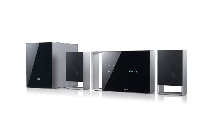 LG Stylový 2.1 kanálový 3D Blu-ray systém domácího kina, Smart TV, hudební výkon 400W, 2x optický vstup, USB direct ripping, vestavěná WiFi, WiFi Direct, BH5320F