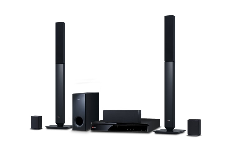 Čelní pohled na 5.1 kanálový 3D Blu-ray systém domácího kina, Smart TV, DLNA, hudební výkon 1000W BH6430P