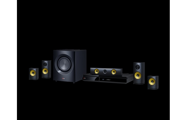 Čelní pohled na 5.1 kanálový 3D Blu-ray systém domácího kina, Smart TV, Konverze z 2D na 3D, hudební výkon 1200W BH7230B