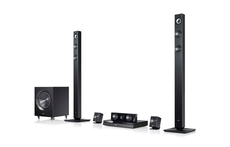 Čelní pohled na 5.1 kanálový 3D Blu-ray systém domácího kina, Smart TV, hudební výkon 1100W, USB direct ripping, vestavěná WiFi, WiFi Direct BH7420P