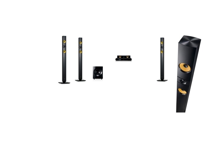 LG 5.1 kanálový 3D Blu-ray systém domácího kina, Smart TV, Konverze z 2D na 3D, hudební výkon 1200W, BH7530T