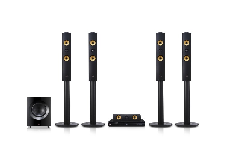 LG 5.1 Ch 3D Blu-ray systém domácího kina, hudební výkon 1200W, Upscaling na 4K, Miracast/Wifi/Bluetooth, BH7540T