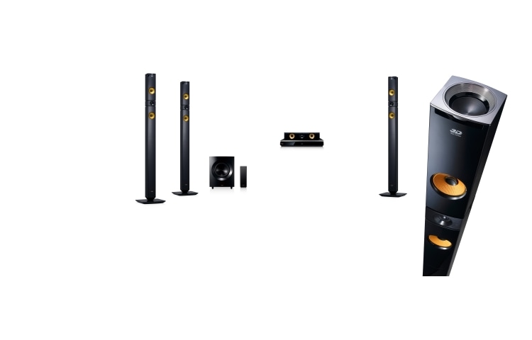 LG 9.1 kanálový 3D Blu-ray systém domácího kina s bezdrátovými zadními reproduktory, 3D prostorový zvuk, Smart TV, hudební výkon 1460W, BH9530TW