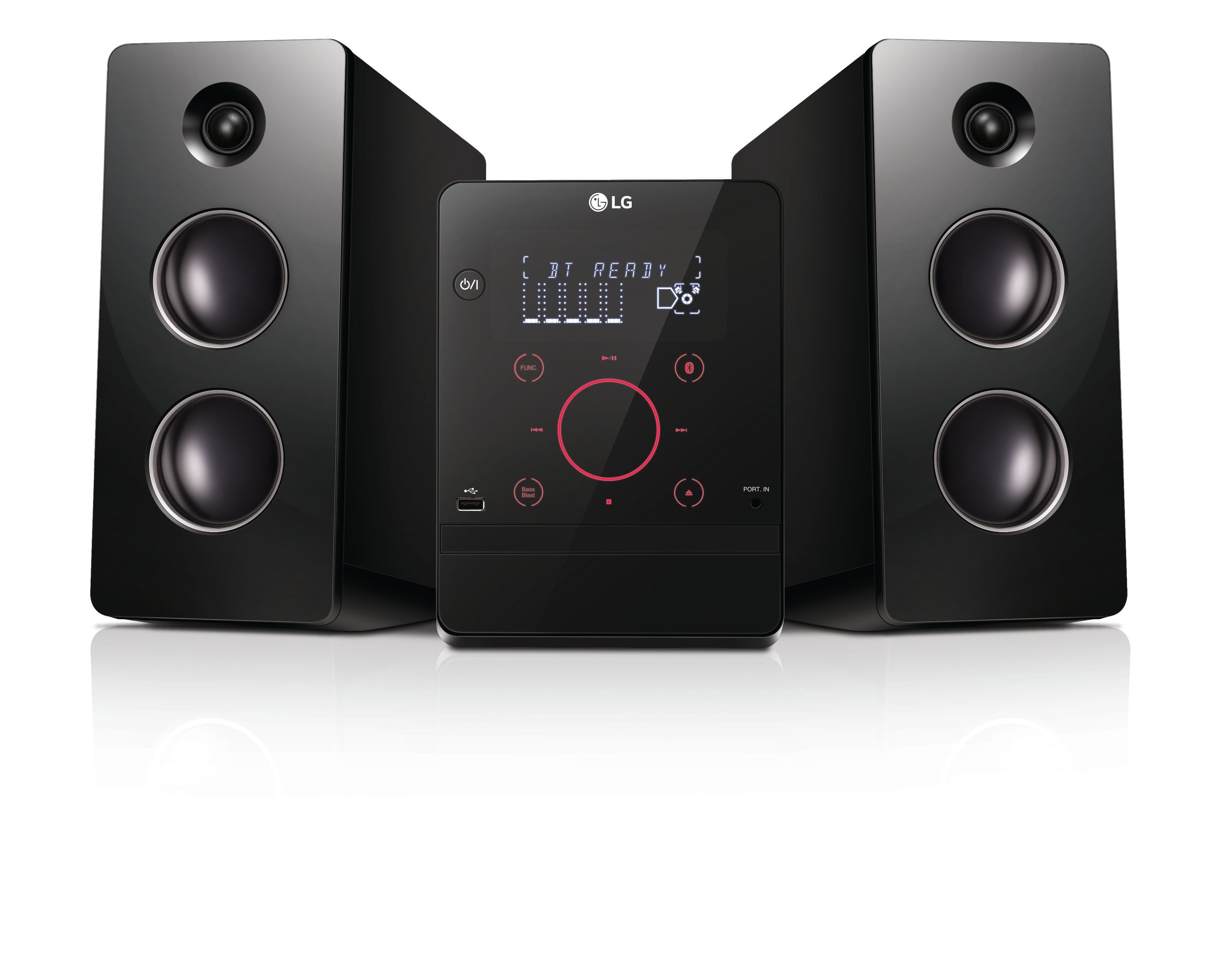 Čelní pohled na Mikro Hi-Fi systém s CD přehrávačem, výkon 160W, USB, Portable In CM2760