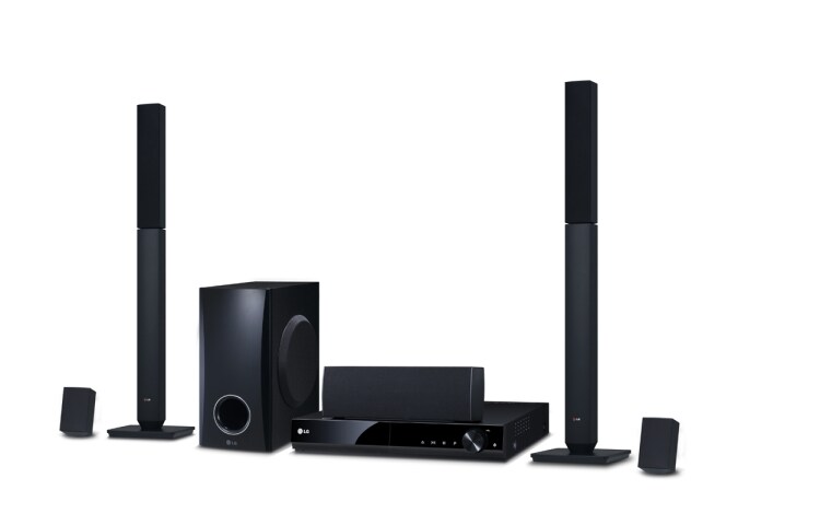 Čelní pohled na 5.1 kanálový DVD systém domácího kina, hudební výkon 330W, Přímé nahrávání na USB, Portale In DH4430P