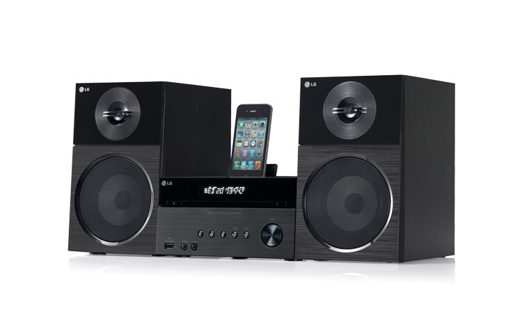 LG 2.0 kanálový Mikro Hi-Fi systém s DVD přehrávačem, výkon 60W, vstup pro iPod a iPhone, USB direct ripping, sluchátkový výstup, Portable In, DM2520