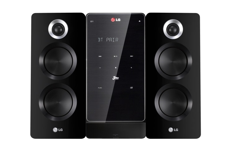 Čelní pohled na 2.0 kanálový Mikro Hi-Fi systém s CD přehrávačem, Bluetooth, FA168