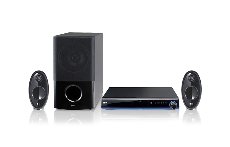 Čelní pohled na LG Systém domácího kina Blu-ray 300W 2.1Ch s YouTube HB354BS