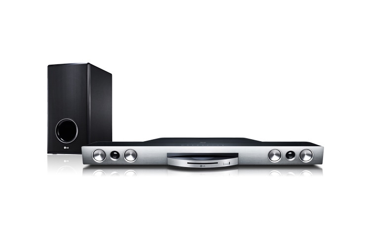 Čelní pohled na LG 3D Blu-ray Sound Bar HLX56S