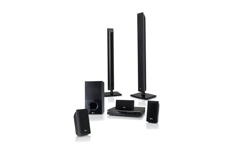 Čelní pohled na 5.1 kanálový DVD systém domácího kina s výkonem 850W HT805PH