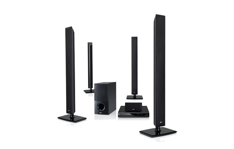 Čelní pohled na 5.1 kanálový DVD systém domácího kina s výkonem 850W HT805TH