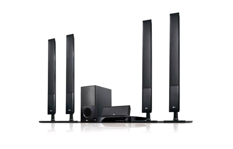 Čelní pohled na 5.1 kanálový DVD systém domácího kina s výkonem 1100W HT905TA