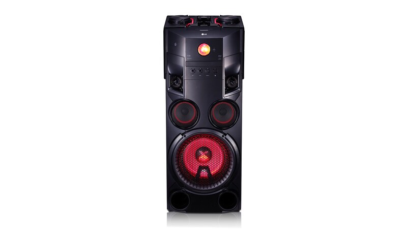 Čelní pohled na Mikro Hi-Fi systém s CD přehrávačem, výkon 1000W, 2x USB, Bluetooth, nahrávání na USB OM7560