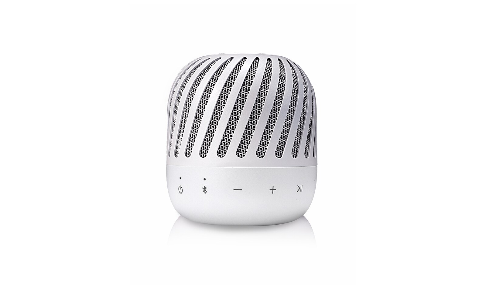 Čelní pohled na LG XBOOM Go, Přenosný Bluetooth reproduktor s 360 ° zvukem PJ2