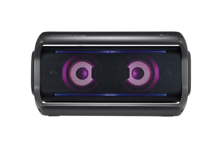 Čelní pohled na LG XBOOM Go PK7 přenosný reproduktor PK7