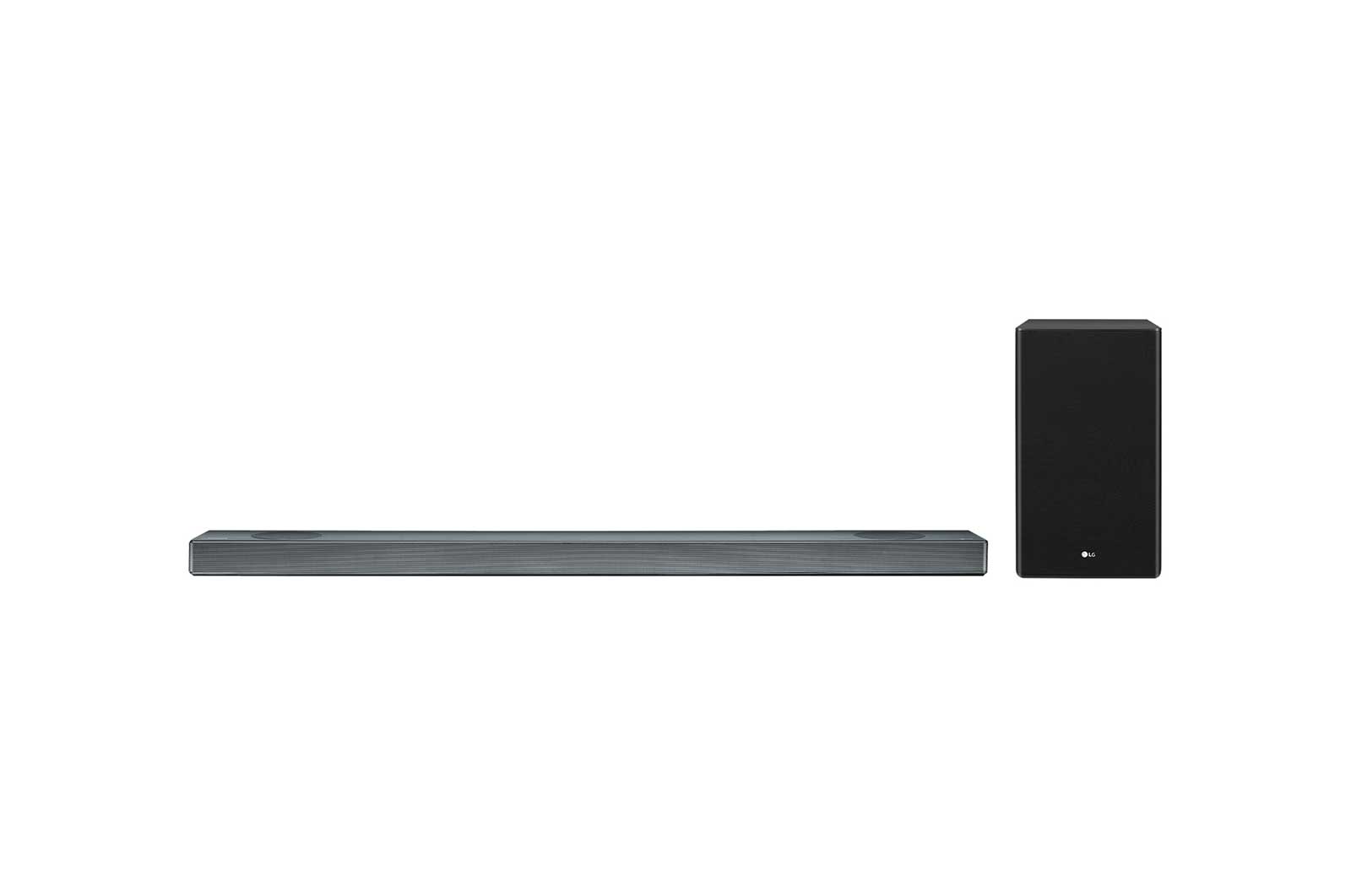 Čelní pohled na Sound Bar 4.1.2 | Bezdrátový subwoofer | Multi Bluetooth | Hudební výkon 500 W | DTS X | Google Multi Zone | Audiopřevodník HiFi DAC 24Bit - 192kHz SL9Y