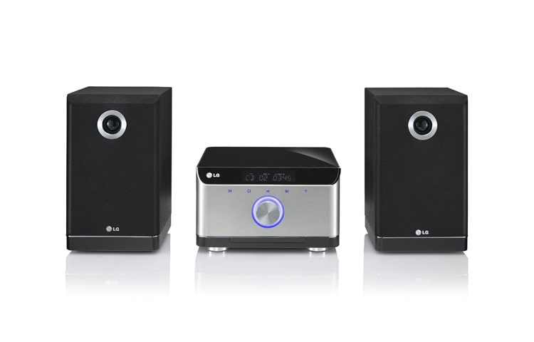 Čelní pohled na LG mikrosystém s MP3 XA105
