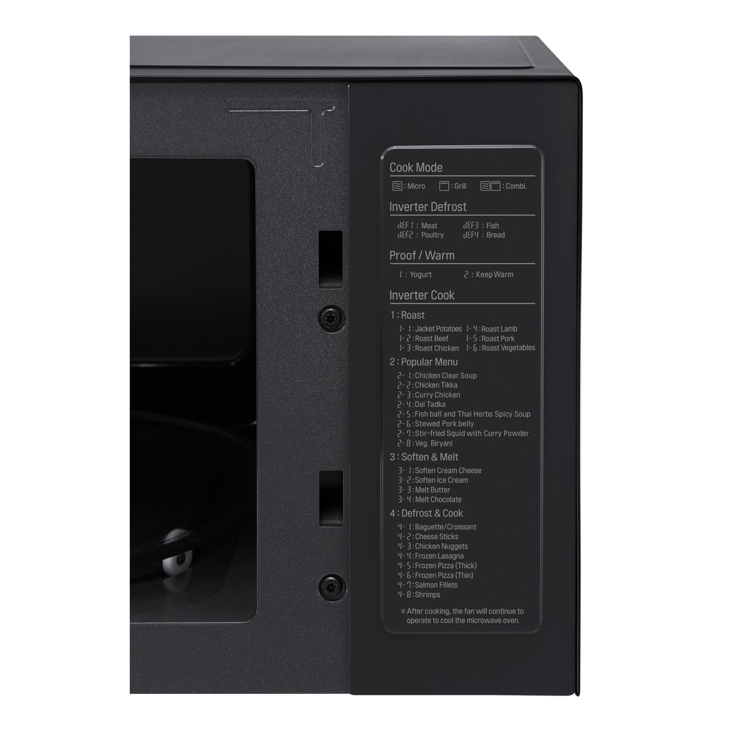 LG Mikrovlnná trouba s grilem | 25 l | Smart Inverter | EasyClean™|Nerez a kouřové sklo, MH6565DPR