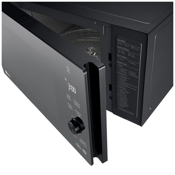 LG Mikrovlnná trouba s grilem | 25 l | Smart Inverter | EasyClean™|Nerez a kouřové sklo, MH6565DPR