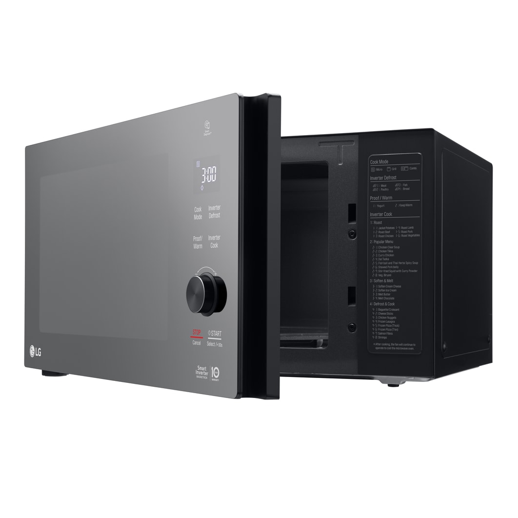 LG Mikrovlnná trouba s grilem | 25 l | Smart Inverter | EasyClean™|Nerez a kouřové sklo, MH6565DPR