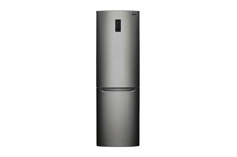 Čelní pohled na Hrubý objem 354l | 236 kWh/rok | LG Lineární invertorový kompresor | LG Total No Frost | Multi-Air Flow™ | NatureFRESH | Vnější LED displej | Smart Diagnosis™ GBB329DSDZ