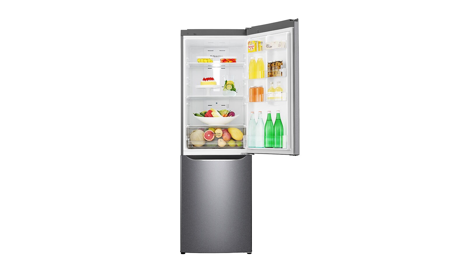 LG Hrubý objem 354l | 242 kWh/rok | LG Lineární invertorový kompresor | LG Total No Frost | Multi-Air Flow™ | NatureFRESH | Vnější LED displej | Smart Diagnosis™, GBB39DSDZ