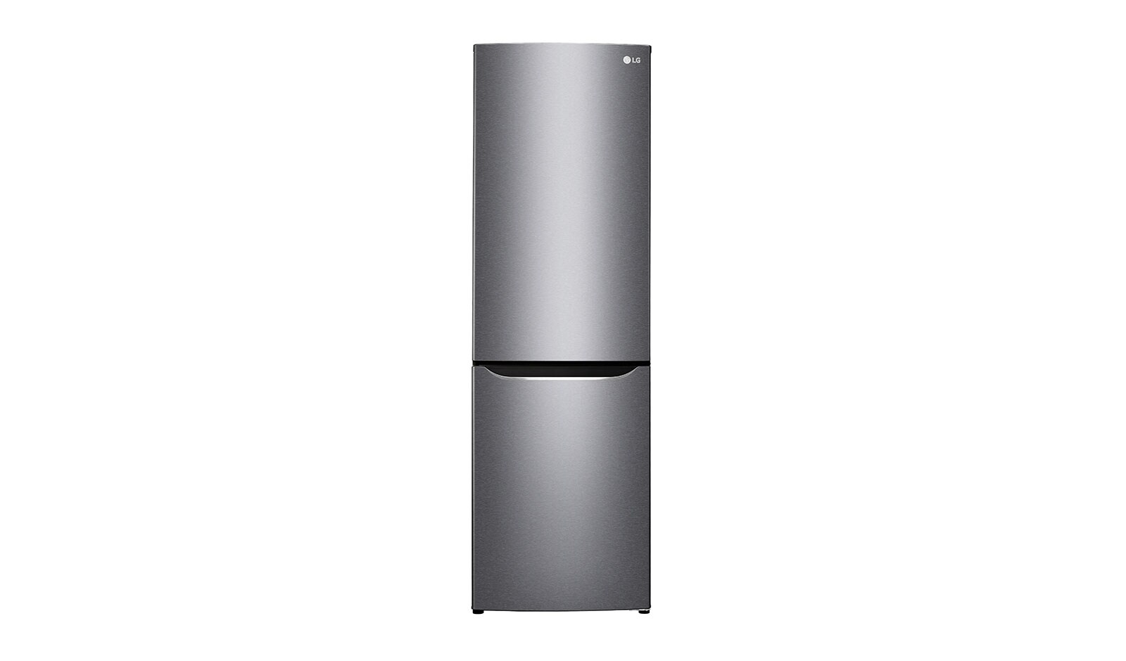 Čelní pohled na Hrubý objem 354l | 242 kWh/rok | LG Lineární invertorový kompresor | LG Total No Frost | Multi-Air Flow™ | NatureFRESH | Vnitřní LED displej | Smart Diagnosis™ GBB39DSJZ