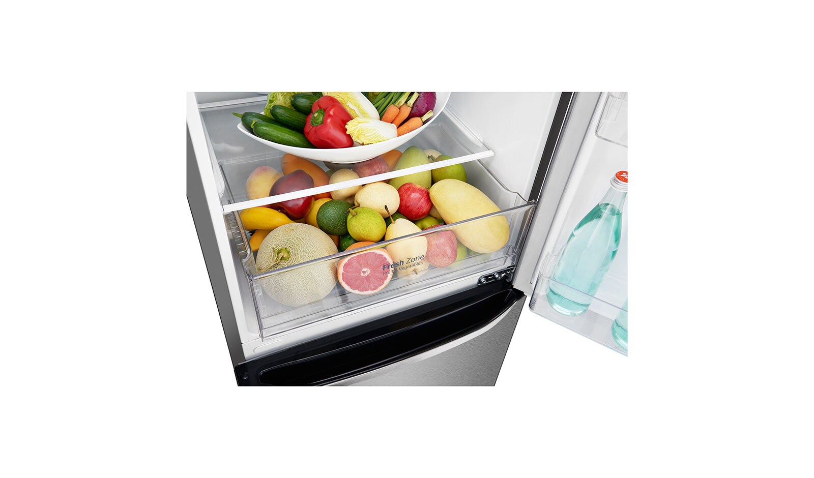 LG Hrubý objem 354l | 242 kWh/rok | LG Lineární invertorový kompresor | LG Total No Frost | Multi-Air Flow™ | NatureFRESH | Vnitřní LED displej | Smart Diagnosis™, GBB39DSJZ