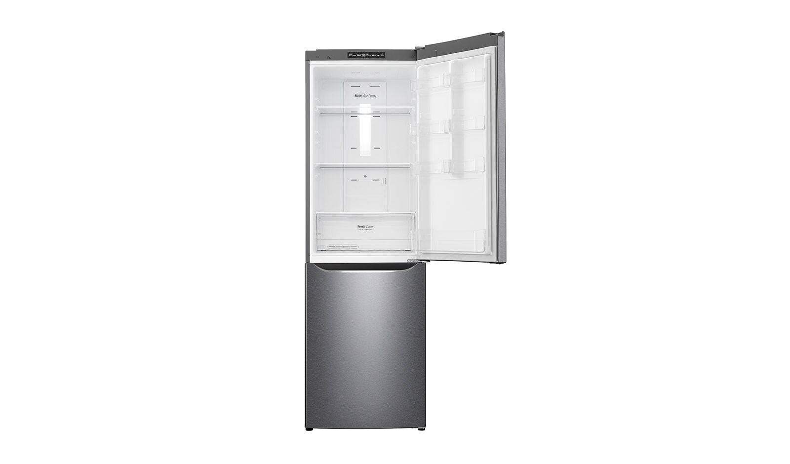 LG Hrubý objem 354l | 242 kWh/rok | LG Lineární invertorový kompresor | LG Total No Frost | Multi-Air Flow™ | NatureFRESH | Vnitřní LED displej | Smart Diagnosis™, GBB39DSJZ