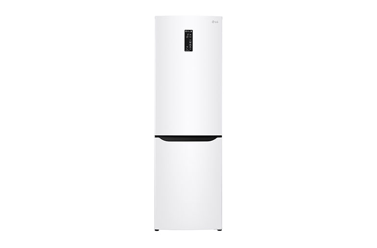 Čelní pohled na Hrubý objem 354l | 242 kWh/rok | LG Lineární invertorový kompresor | LG Total No Frost | Multi-Air Flow™ | NatureFRESH | Vnější LED displej | Smart Diagnosis™ GBB39SWDZ