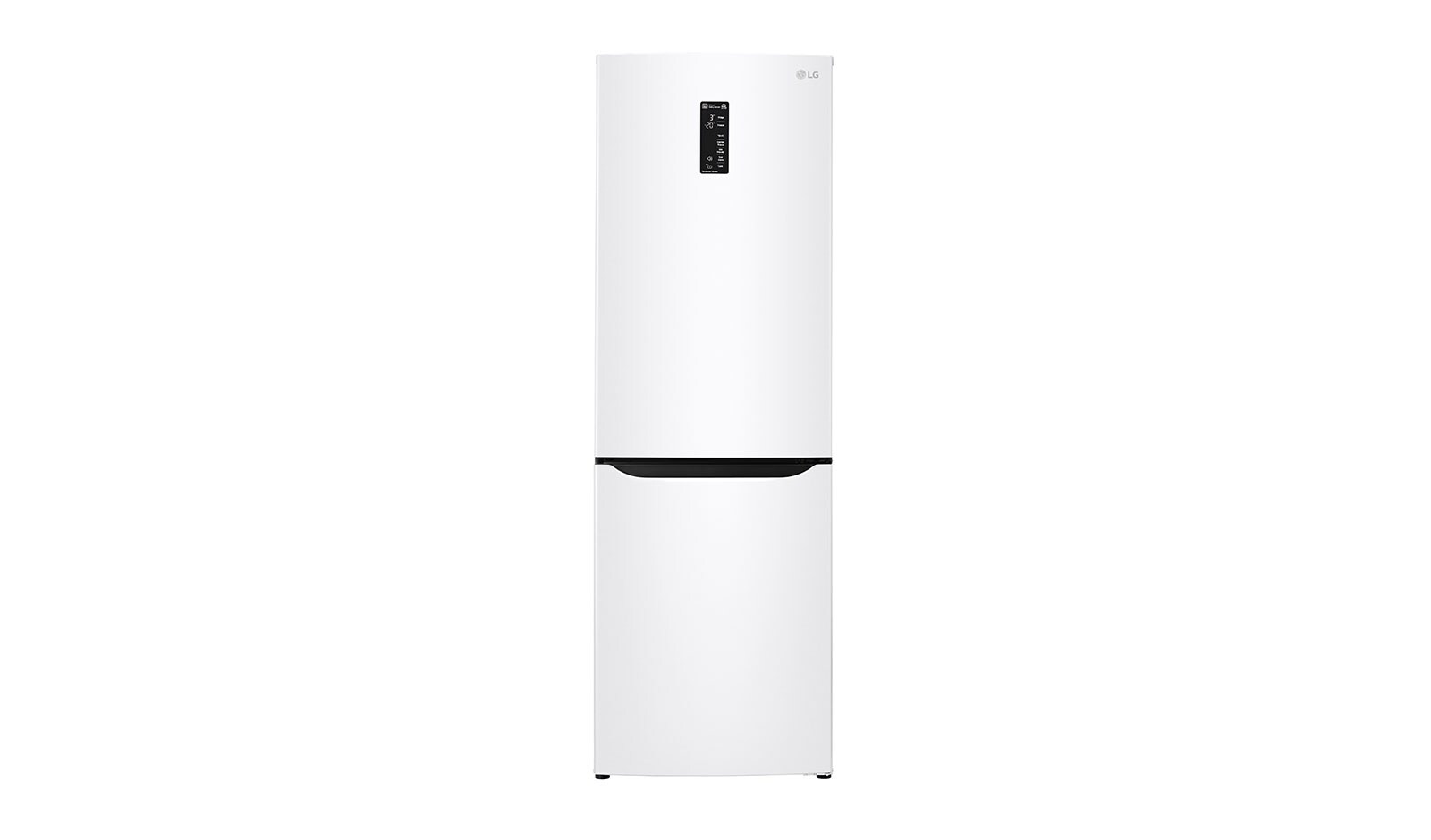 Čelní pohled na Hrubý objem 354l | 242 kWh/rok | LG Lineární invertorový kompresor | LG Total No Frost | Multi-Air Flow™ | NatureFRESH | Vnější LED displej | Smart Diagnosis™ GBB39SWDZ