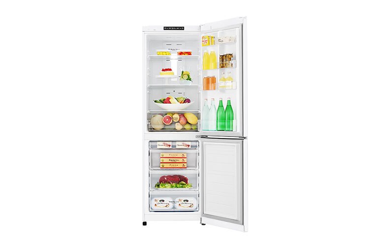 LG Hrubý objem 354l | 242 kWh/rok | LG Lineární invertorový kompresor | LG Total No Frost | Multi-Air Flow™ | NatureFRESH | Vnitřní LED displej | Smart Diagnosis™, GBB39SWJZ