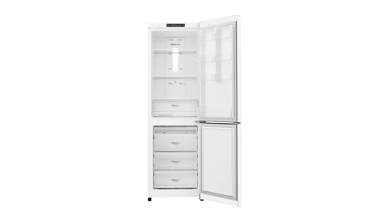 LG Hrubý objem 354l | 242 kWh/rok | LG Lineární invertorový kompresor | LG Total No Frost | Multi-Air Flow™ | NatureFRESH | Vnitřní LED displej | Smart Diagnosis™, GBB39SWJZ