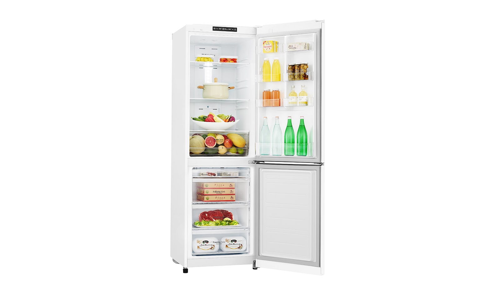 LG Hrubý objem 354l | 242 kWh/rok | LG Lineární invertorový kompresor | LG Total No Frost | Multi-Air Flow™ | NatureFRESH | Vnitřní LED displej | Smart Diagnosis™, GBB39SWJZ