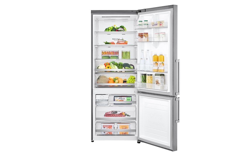 LG D | Hrubý objem 500 l | 225 kWh/rok | LG Lineární invertorový kompresor | LG Total No Frost | Multi-Air Flow™ | Vnější LCD displej | DoorCooling+™ | ThinQ™ + WiFi, GBB569NSAFB