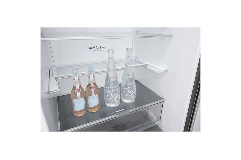 LG D | Hrubý objem 500 l | 225 kWh/rok | LG Lineární invertorový kompresor | LG Total No Frost | Multi-Air Flow™ | Vnější LCD displej | DoorCooling+™ | ThinQ™ + WiFi, GBB569NSAFB