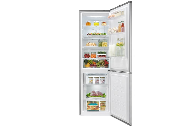 LG Hrubý objem 348 l | 240 kWh/rok | LG Lineární invertorový kompresor | LG Total No Frost | Multi-Air Flow™ | NatureFRESH | Vnější LED displej, GBB59PZDZS