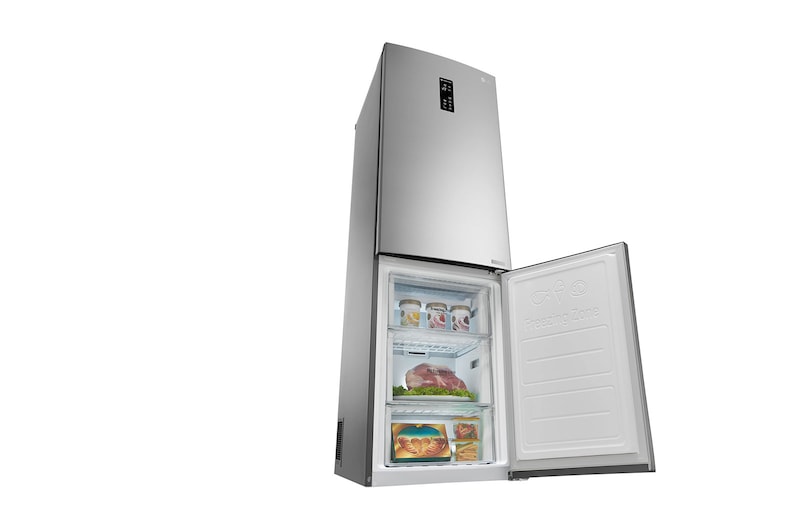 LG Hrubý objem 348 l | 240 kWh/rok | LG Lineární invertorový kompresor | LG Total No Frost | Multi-Air Flow™ | NatureFRESH | Vnější LED displej, GBB59PZDZS