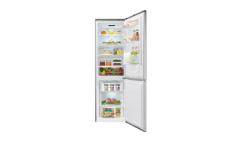 LG Hrubý objem 348 l | 240 kWh/rok | LG Lineární invertorový kompresor | LG Total No Frost | Multi-Air Flow™ | NatureFRESH | Vnitřní LED displej | Smart Diagnosis™, GBB59PZJZS