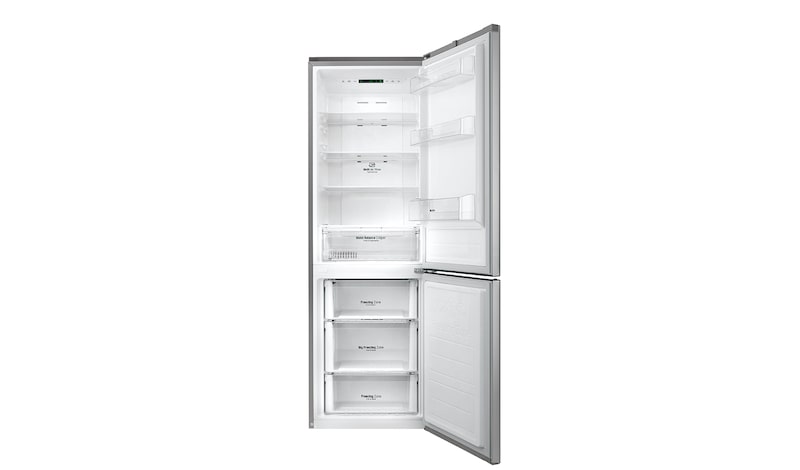 LG Hrubý objem 348 l | 240 kWh/rok | LG Lineární invertorový kompresor | LG Total No Frost | Multi-Air Flow™ | NatureFRESH | Vnitřní LED displej | Smart Diagnosis™, GBB59PZJZS