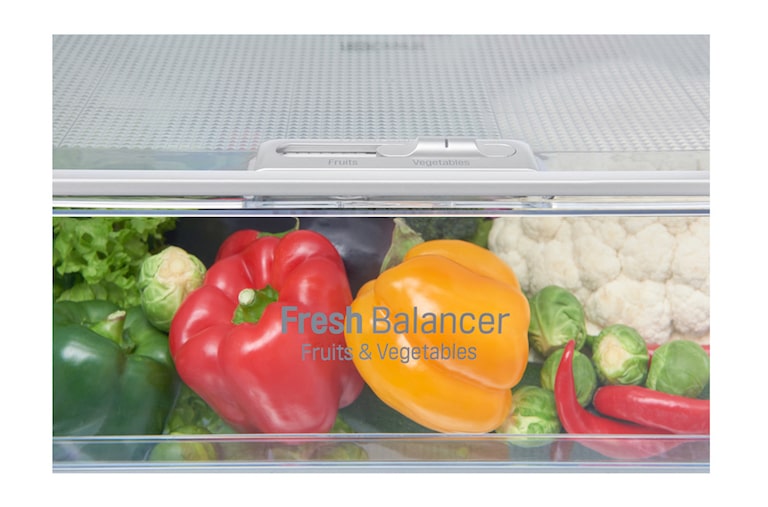 LG Hrubý objem 348 l | 259 kWh/rok | LG Lineární invertorový kompresor | LG Total No Frost | Multi-Air Flow™ | NatureFRESH | Vnější LED displej | Smart Diagnosis™, GBB59SWFZB