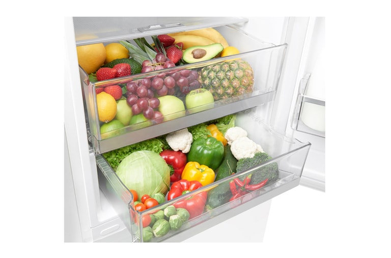 LG Hrubý objem 348 l | 259 kWh/rok | LG Lineární invertorový kompresor | LG Total No Frost | Multi-Air Flow™ | NatureFRESH | Vnější LED displej | Smart Diagnosis™, GBB59SWFZB