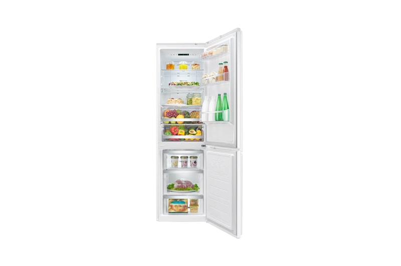 LG Hrubý objem 348 l | 174 kWh/rok | LG Lineární invertorový kompresor | LG Total No Frost | Multi-Air Flow™ | NatureFRESH | Vnitřní LED displej | Smart Diagnosis™, GBB59SWHFS