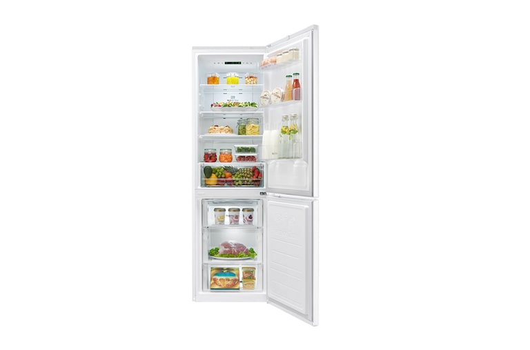 LG Hrubý objem 348 l | 240 kWh/rok | LG Lineární invertorový kompresor | LG Total No Frost | Multi-Air Flow™ | NatureFRESH | Vnitřní LED displej | Smart Diagnosis™, GBB59SWJZS