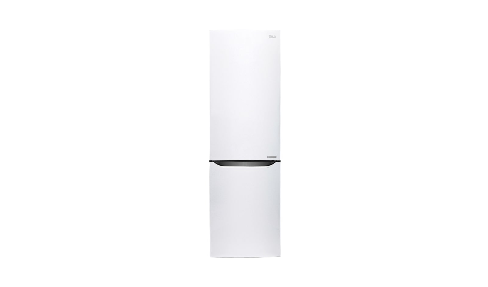 Čelní pohled na Hrubý objem 348 l | 240 kWh/rok | LG Lineární invertorový kompresor | LG Total No Frost | Multi-Air Flow™ | NatureFRESH | Vnitřní LED displej | Smart Diagnosis™ GBB59SWJZS