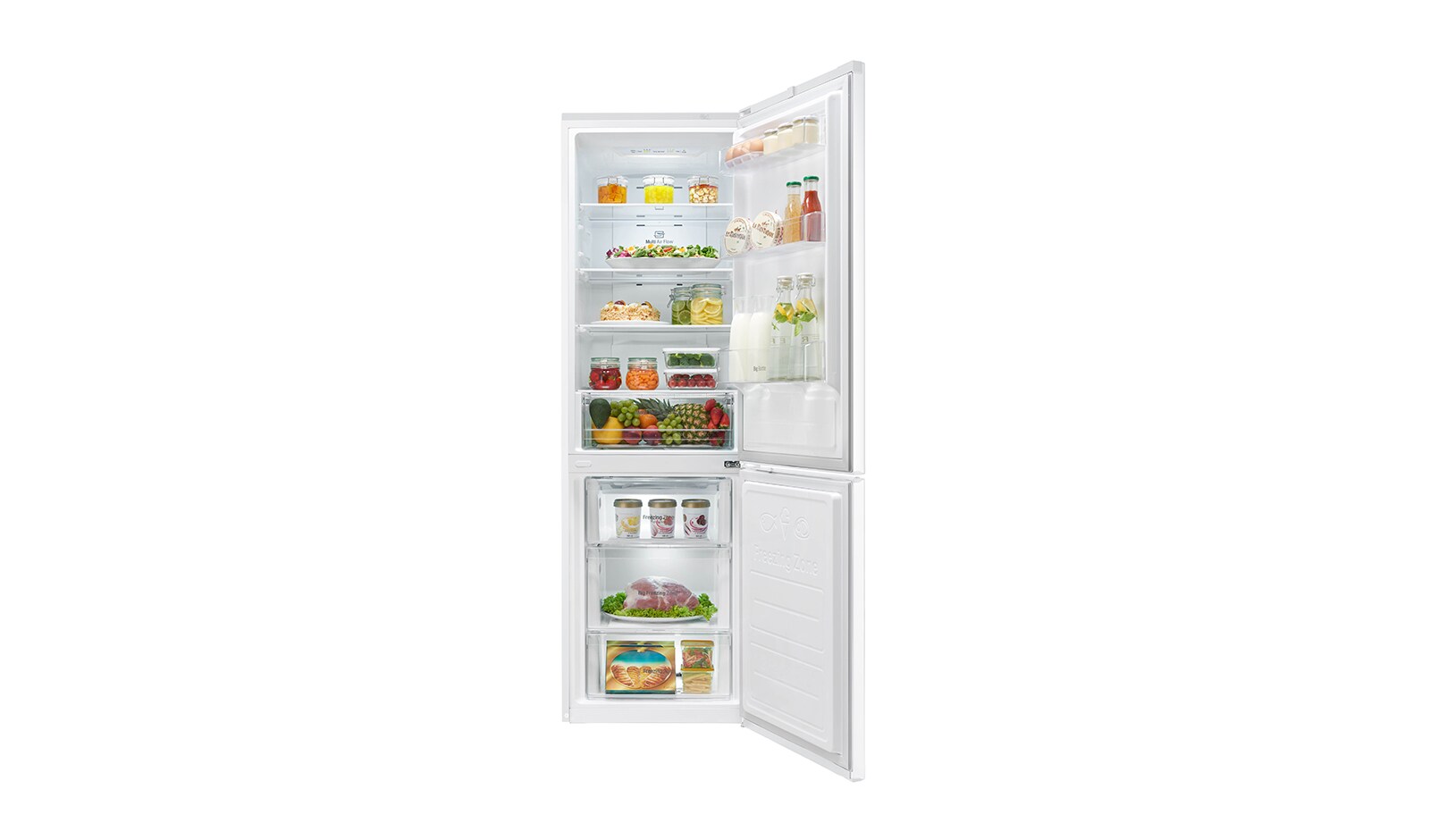 LG Hrubý objem 348 l | 290 kWh/rok | LG Lineární invertorový kompresor |  LG Total No Frost | Multi-Air Flow™ | NatureFRESH | Vnitřní LED displej | Smart Diagnosis™, GBB59SWRVS