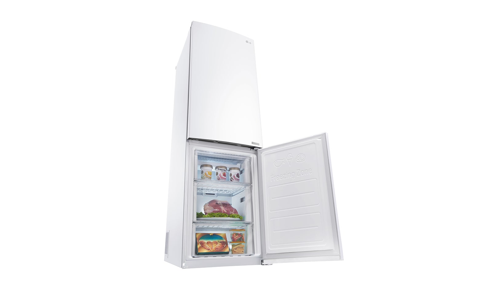 LG Hrubý objem 348 l | 290 kWh/rok | LG Lineární invertorový kompresor |  LG Total No Frost | Multi-Air Flow™ | NatureFRESH | Vnitřní LED displej | Smart Diagnosis™, GBB59SWRVS