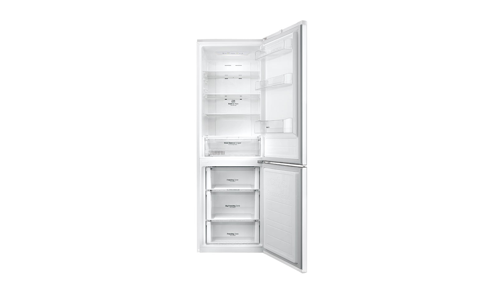 LG Hrubý objem 348 l | 227 kWh/rok | LG Lineární invertorový kompresor | LG Total No Frost | Multi-Air Flow™ | NatureFRESH | Vnitřní LED displej | Smart Diagnosis™, GBB59SWRZS