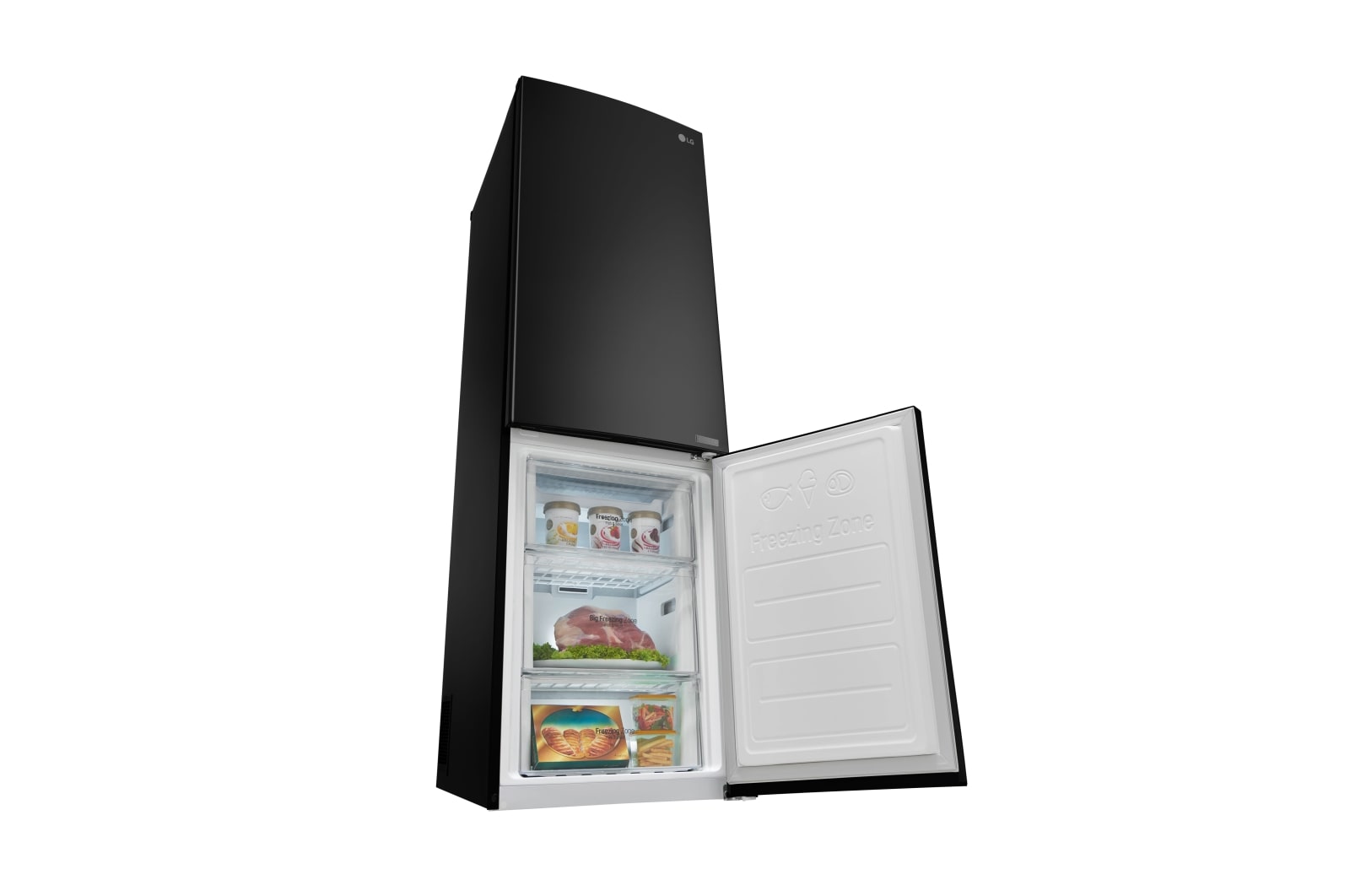 LG Hrubý objem 348 l | 240 kWh/rok | LG Lineární invertorový kompresor | LG Total No Frost | Multi-Air Flow™ | NatureFRESH | Vnitřní LED displej | Smart Diagnosis™, GBB59WBJZS